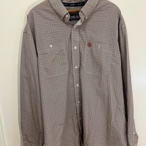 Wrangler George Srait XXL Men's Blue Red Pattern Button Down Shirt